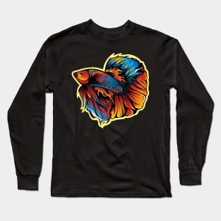 Halfmoon  Siamese fighting fish Long Sleeve T-Shirt